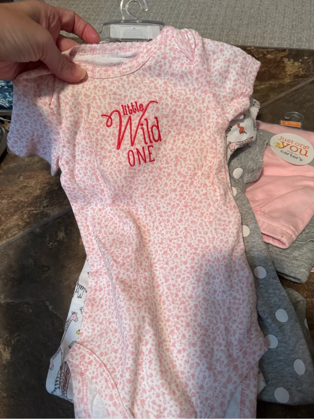 Carters pink embroidered